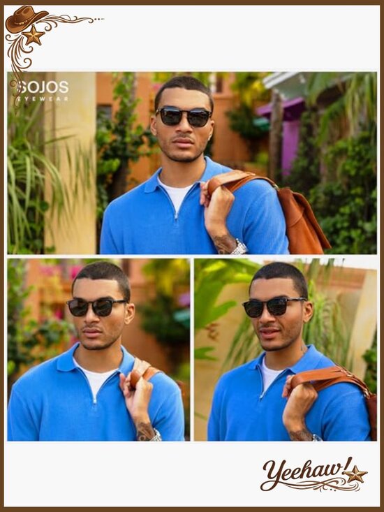 Unisex Rounded Square Polarized Sunglasses TR90 Frame UV400 Protection main image 4